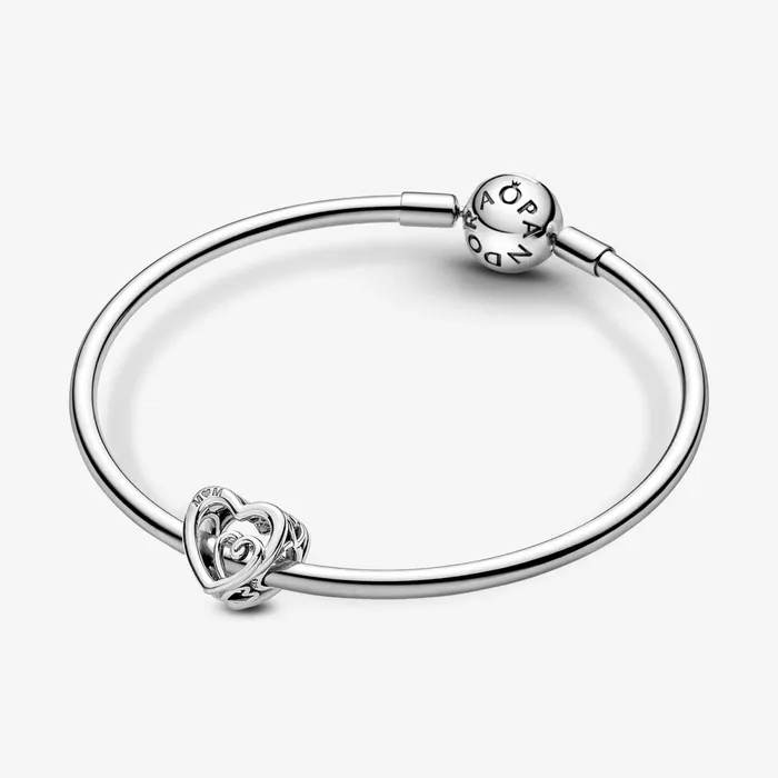 1 Bracelet2 Charms 99 Women Pandora Entwined Infinite Hearts Charm