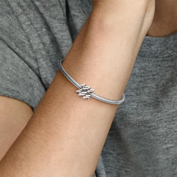 1 Bracelet2 Charms 99 Women Pandora Sparkling Aquarius Zodiac Charm