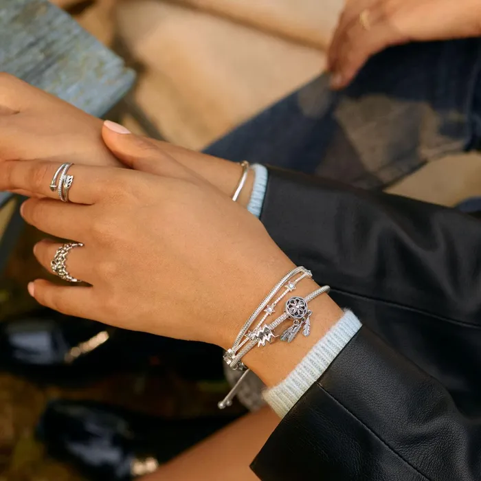 1 Bracelet2 Charms 99 Women Pandora Sparkling Aquarius Zodiac Charm
