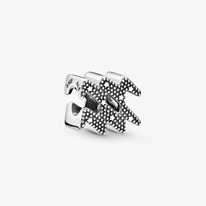 1 Bracelet2 Charms 99 Women Pandora Sparkling Aquarius Zodiac Charm
