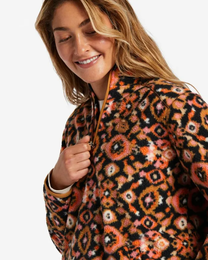 ADiv Boundary Mock 3 HalfZip Pullover Sweatshirt Papaya Women Billabong Sweatshirts and Fleece