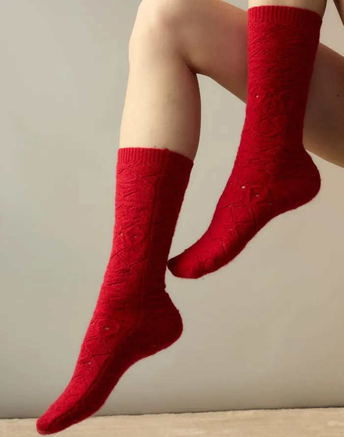 Accessories and Gifts Women Cynthia Rowley Crochet Wool Socks
