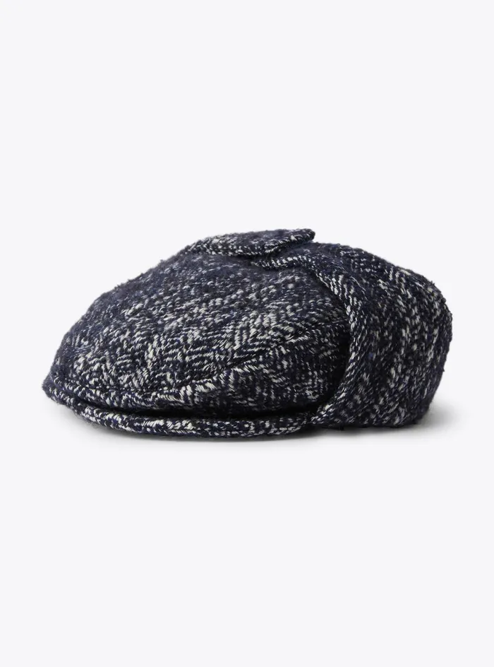 Accessories Girl 216 Il Gufo Tweed Cap With Ear Flaps