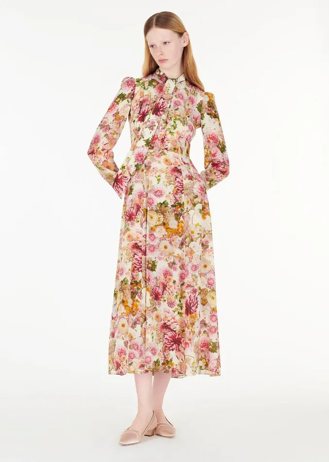 Adam Lippes Alison Dress Cream Multi Womens Dresses