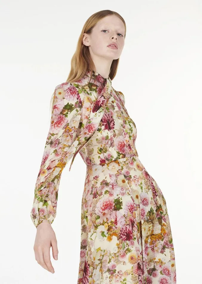 Adam Lippes Alison Dress Cream Multi Womens Dresses