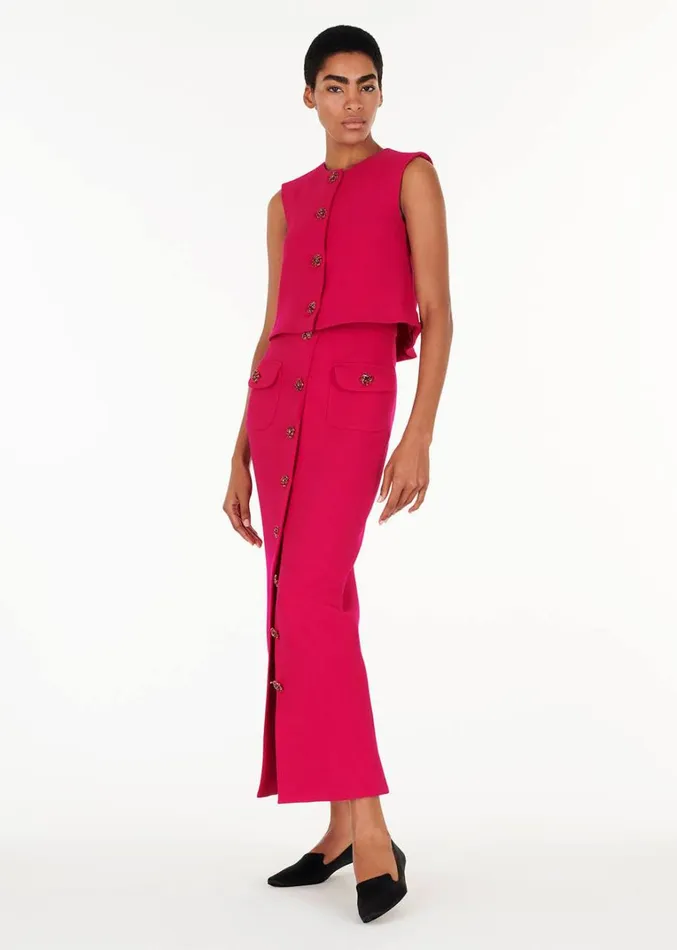 Adam Lippes Dakota Skirt Magenta Womens Skirts