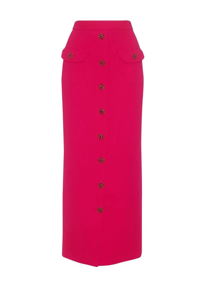 Adam Lippes Dakota Skirt Magenta Womens Skirts