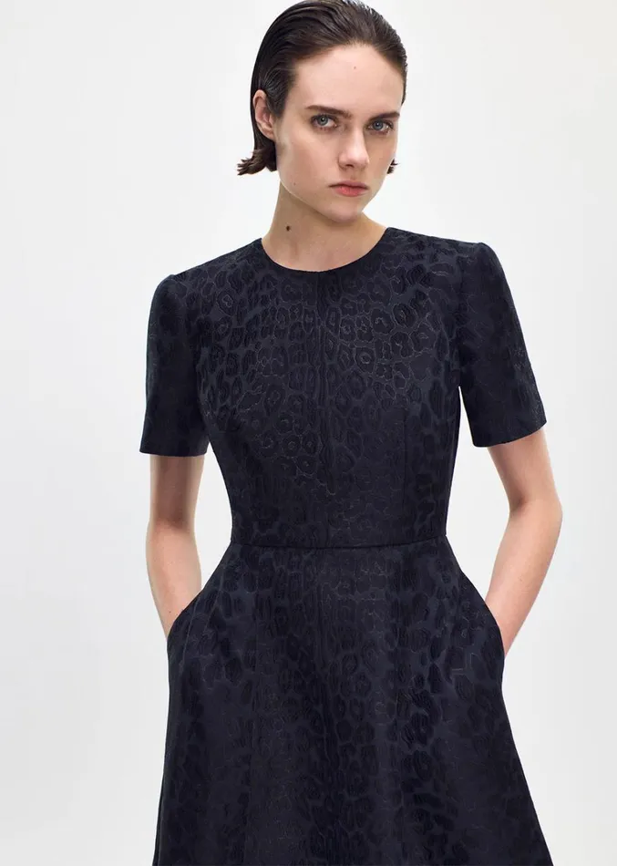 Adam Lippes Eloise Dress Midnight Multi Womens Dresses