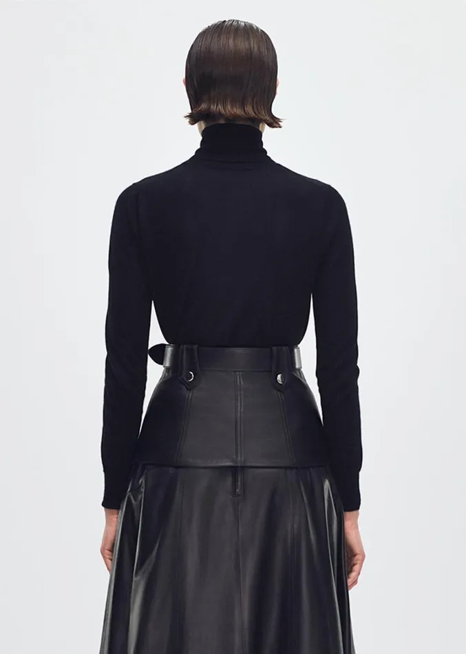 Adam Lippes Eve Knit Black Womens Sweaters and Knitwear