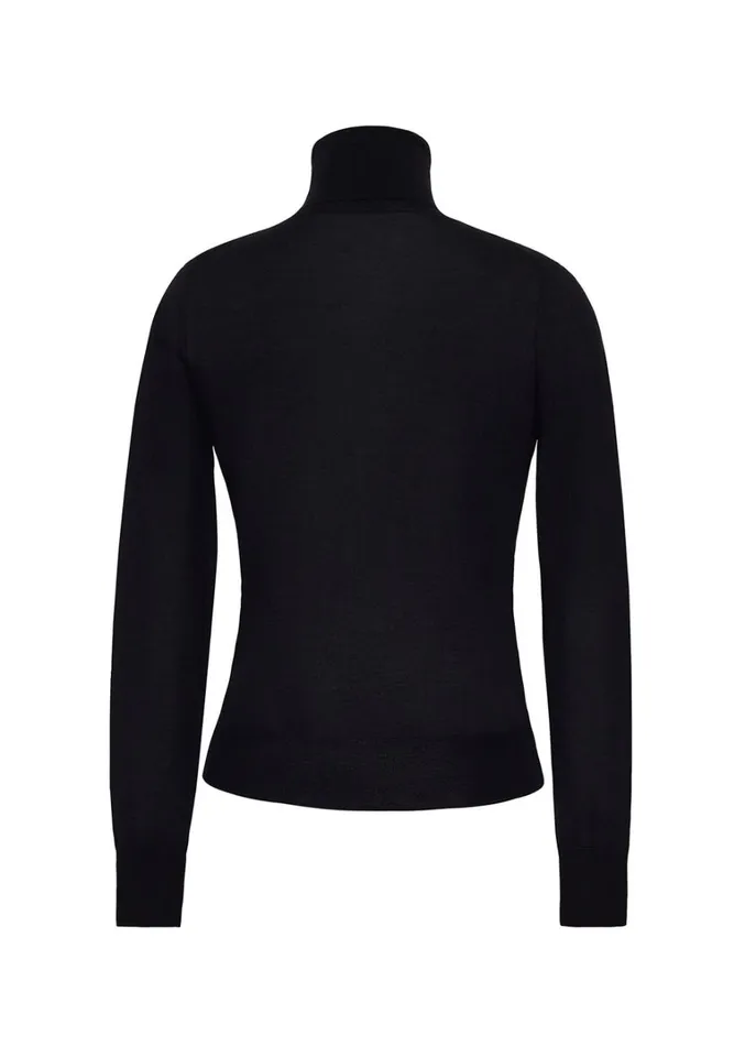 Adam Lippes Eve Knit Black Womens Sweaters and Knitwear