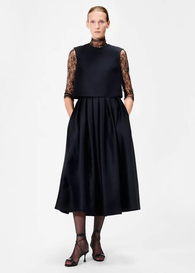Adam Lippes Langham Skirt Black Womens Skirts
