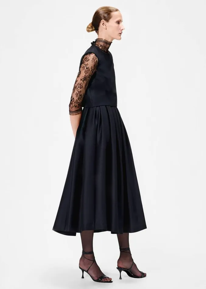 Adam Lippes Langham Skirt Black Womens Skirts