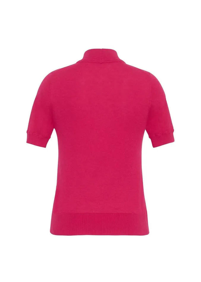 Adam Lippes UltraFine Cashmere Mockneck Magenta Womens Sweaters and Knitwear