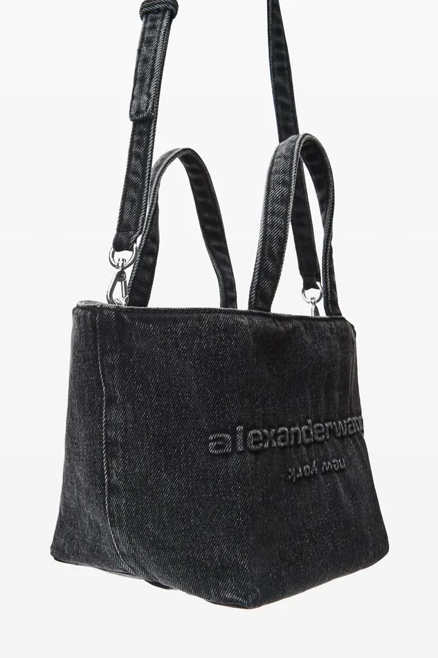 Alexander Wang Bags Small Punch Tote In Cotton Denim 8211 Women