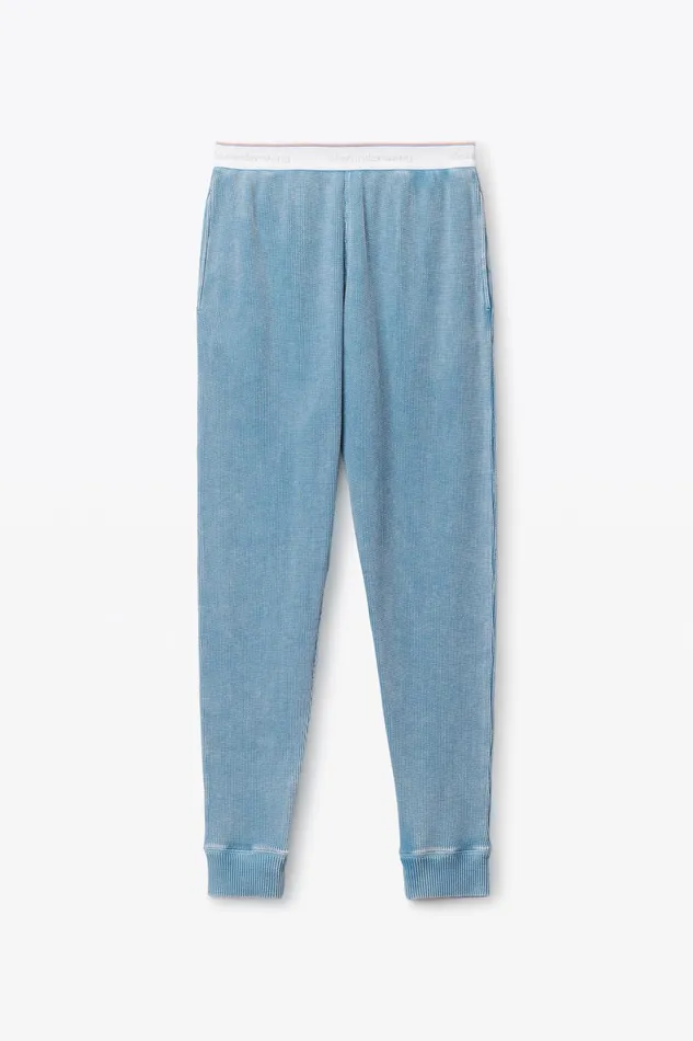 Alexander Wang Bodywear Jogger Pant In WaffleKnit Cotton Stretch