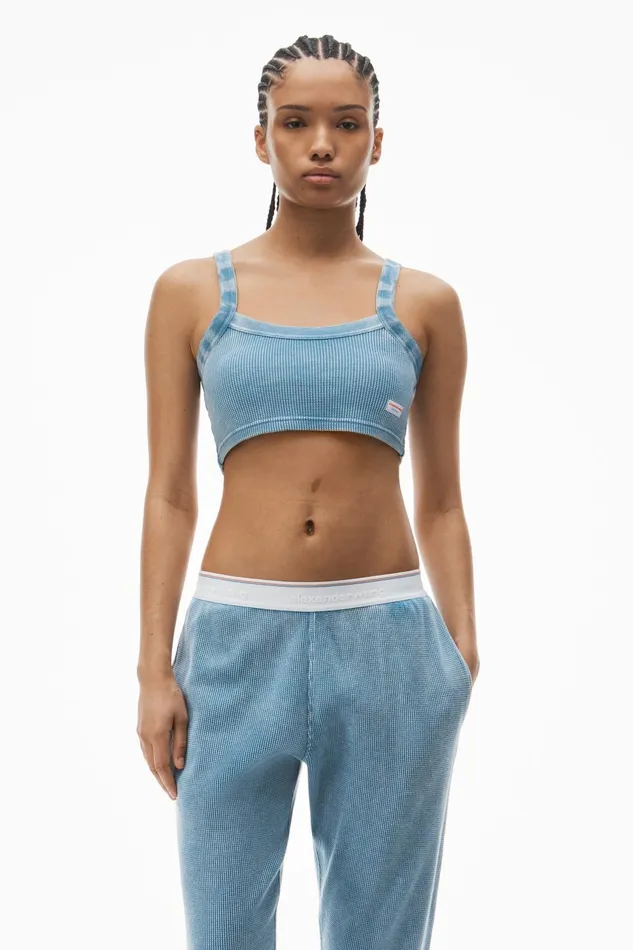 Alexander Wang Bodywear Jogger Pant In WaffleKnit Cotton Stretch