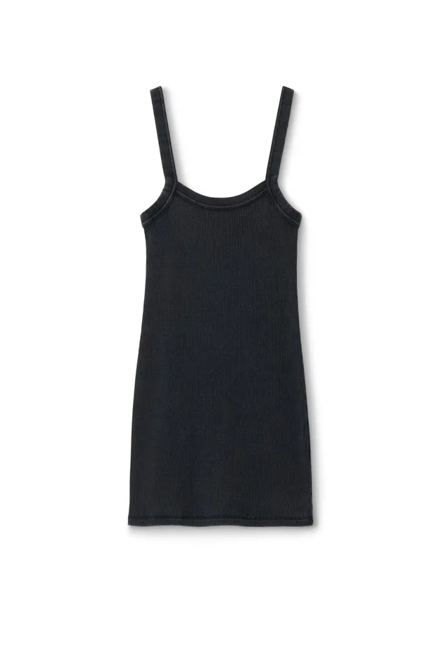 Alexander Wang Bodywear Minidress In WaffleKnit Cotton Stretch