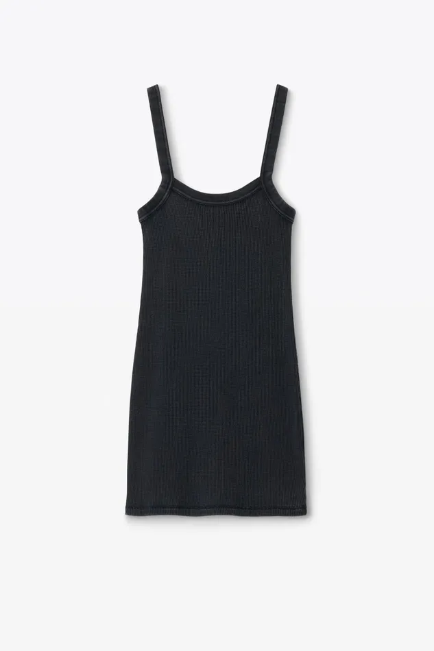 Alexander Wang Bodywear Minidress In WaffleKnit Cotton Stretch