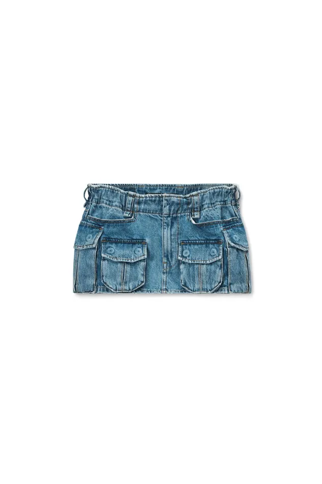 Alexander Wang Denim MidRise Cargo Pocket Miniskirt 8211 Women