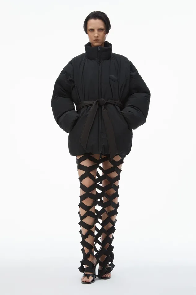 Alexander Wang Outerwear Puffer Coat With Dome Logo Patch 8211 Women