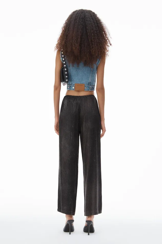 Alexander Wang Pants Crystal Hotfix Slim RelaxedFit Pants 8211 Women