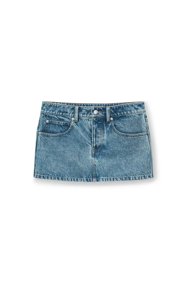 Alexander Wang Skirts Denim Mini Skirt In Clear Hotfix 8211 Women