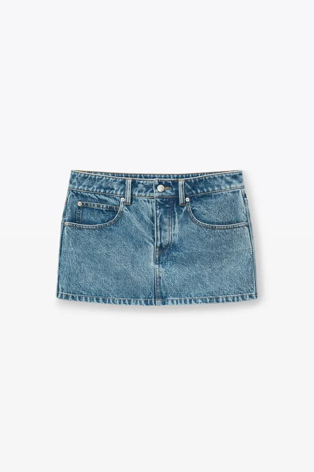 Alexander Wang Skirts Denim Mini Skirt In Clear Hotfix 8211 Women