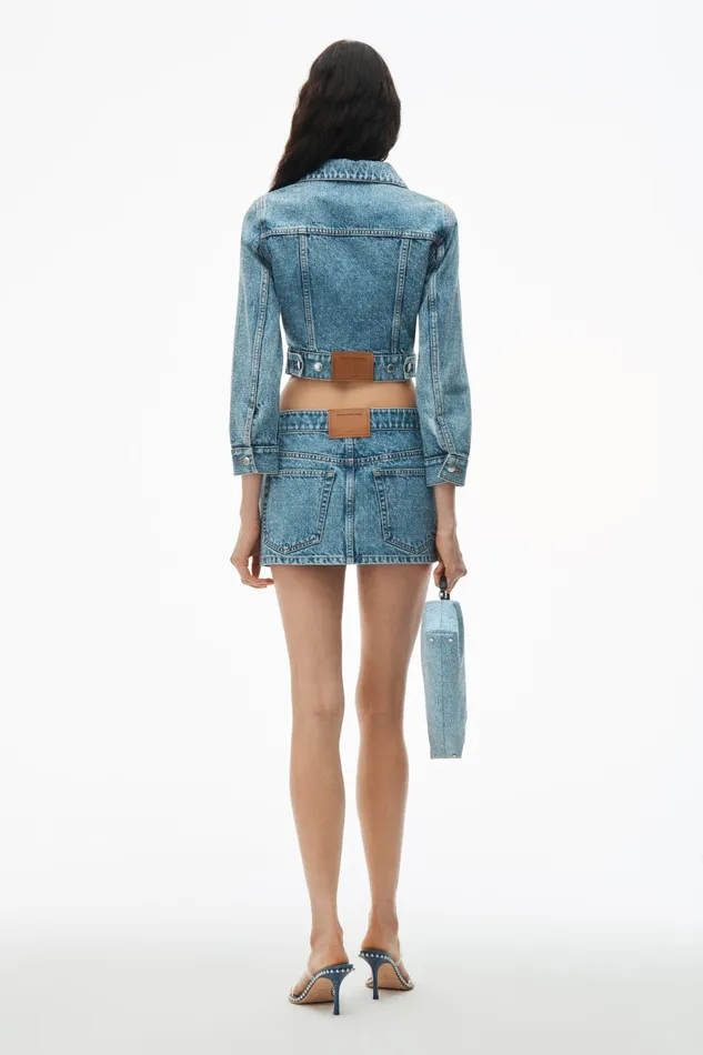 Alexander Wang Skirts Denim Mini Skirt In Clear Hotfix 8211 Women