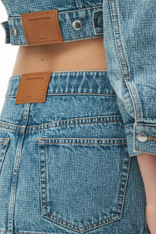 Alexander Wang Skirts Denim Mini Skirt In Clear Hotfix 8211 Women