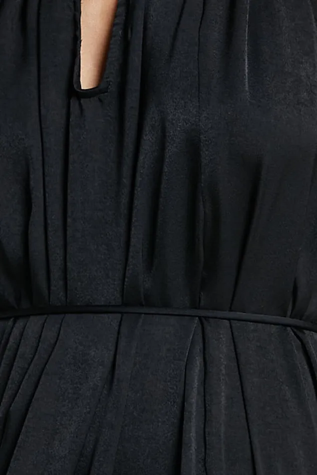 Aliciana Maxi Dress 8211 Halter Neck Tie Back Dress In Black Women Showpo Curve Clothes