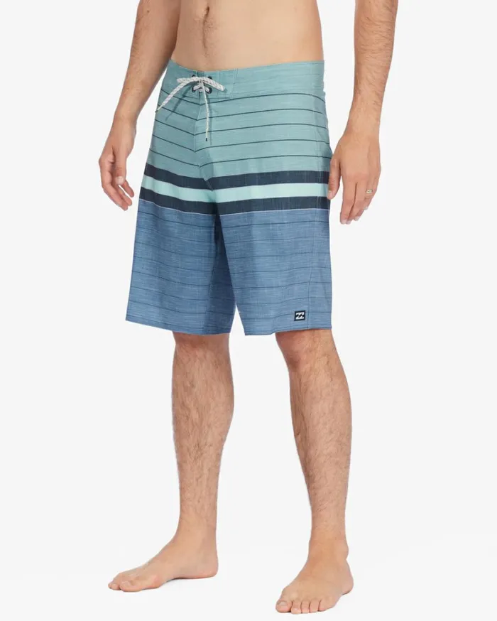 All Day Heather Stripe Pro Boardshorts 20034 Sage Men Billabong Performance Boardshorts