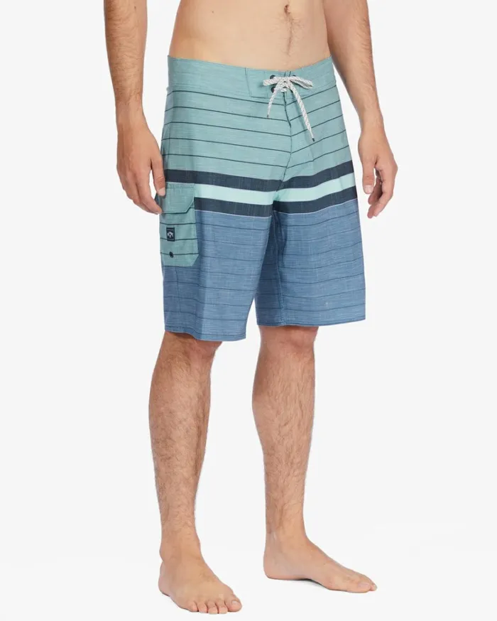 All Day Heather Stripe Pro Boardshorts 20034 Sage Men Billabong Performance Boardshorts