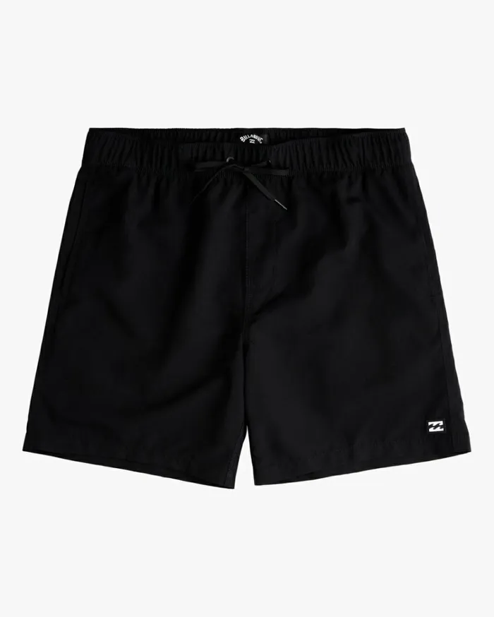 All Day Layback 16034 Boardshorts Black Men Billabong Elastic Waist Boardshorts