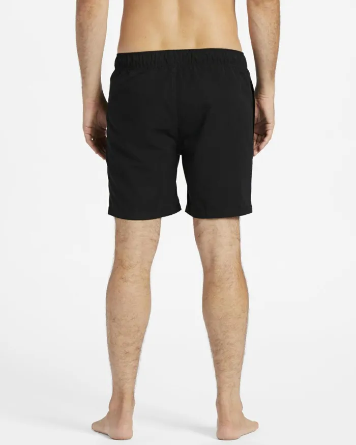 All Day Layback 16034 Boardshorts Black Men Billabong Elastic Waist Boardshorts