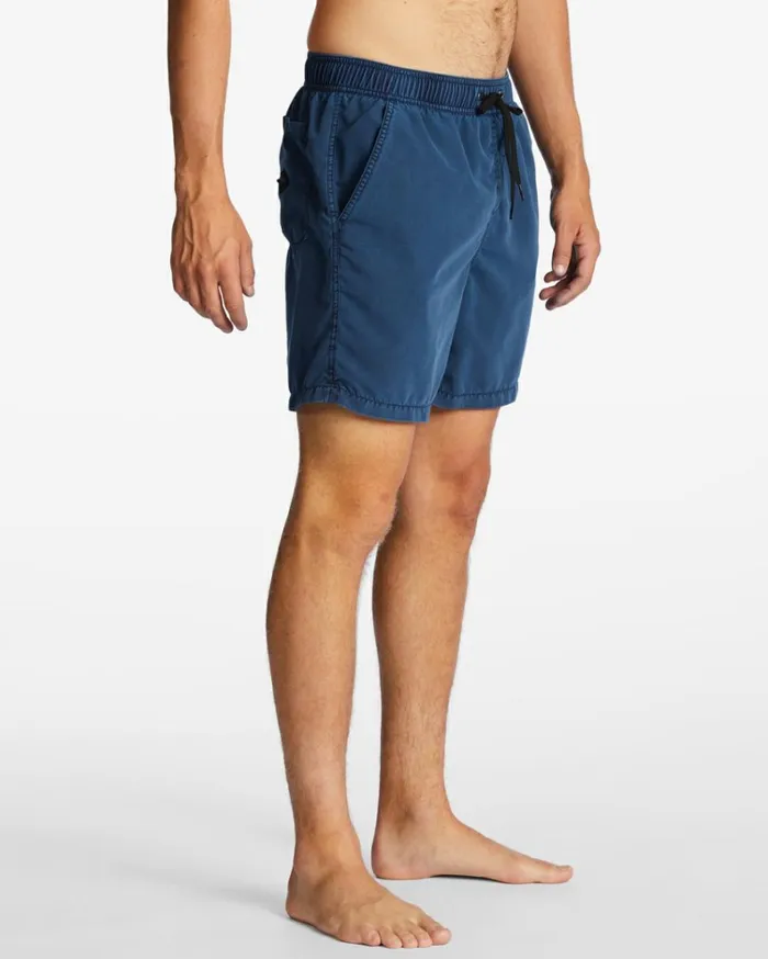 All Day Layback 17034 Boardshorts Navy Men Billabong Elastic Waist Boardshorts