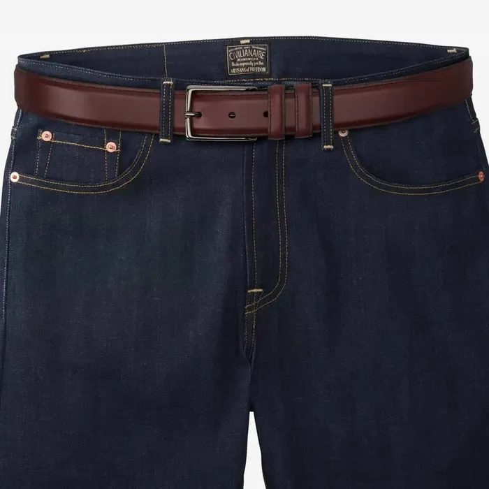 Allen Edmonds Chad Street Casual Belt Oxblood Men Casual Belts