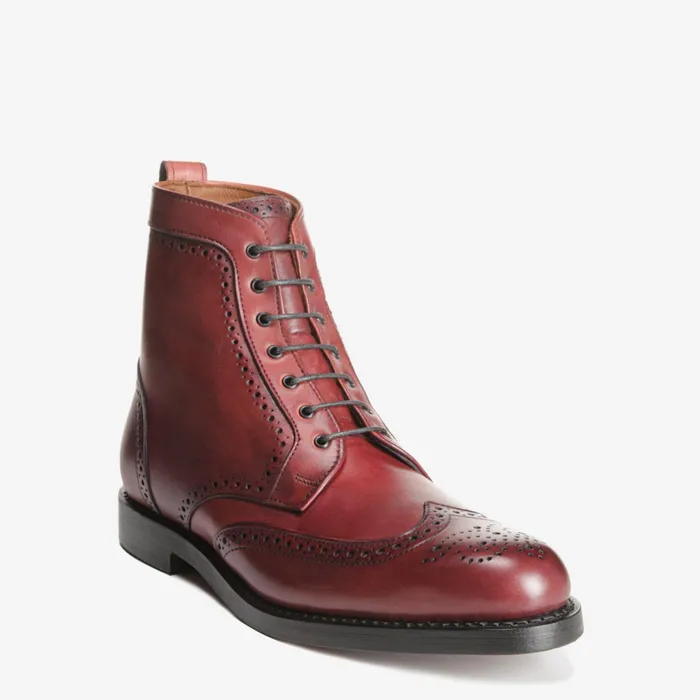 Allen Edmonds Dalton Wingtip Dress Boots Oxblood Men Wide Width Shoes