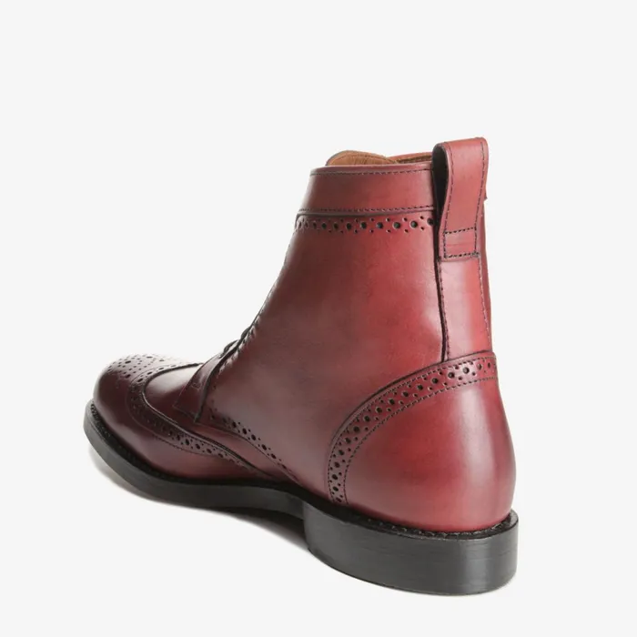 Allen Edmonds Dalton Wingtip Dress Boots Oxblood Men Wide Width Shoes