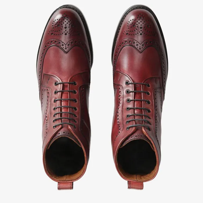 Allen Edmonds Dalton Wingtip Dress Boots Oxblood Men Wide Width Shoes