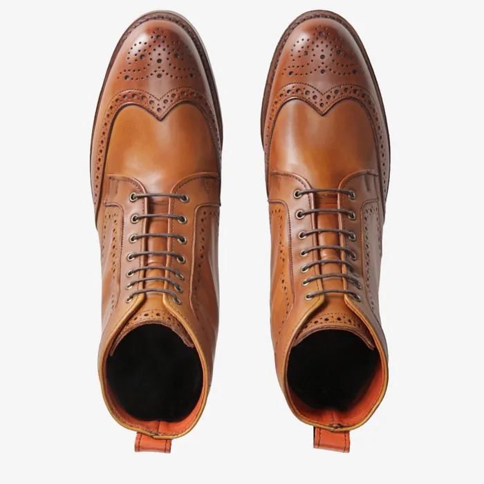 Allen Edmonds Dalton Wingtip Dress Boots Walnut Men Wide Width Shoes