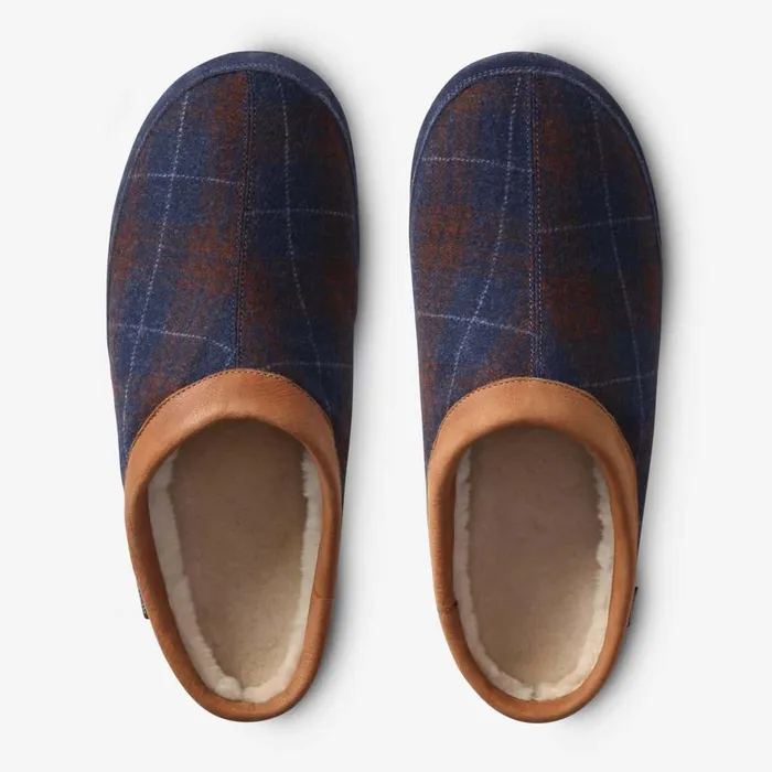 Allen Edmonds Kipp Shearling Slipper Bluebrown Men Loafers and SlipOns