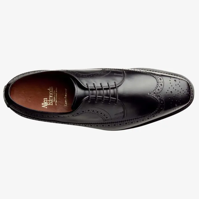 Allen Edmonds Larchmont Wingtip Dress Shoe Black Calfskin Leather Men Oxfords and Derbys