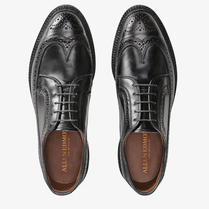 Allen Edmonds MacNeil Shell Cordovan Wingtip Dress Shoe Black Men Made In The Usa