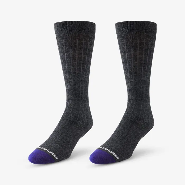 Allen Edmonds MidCalf Merino Cool Dress Socks Charcoal Men Socks