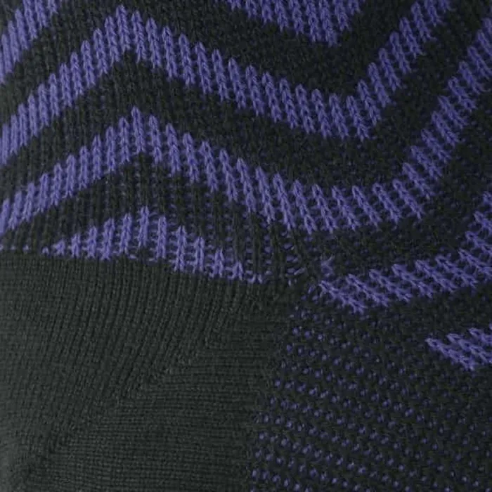 Allen Edmonds MidCalf Pattern Knit Dress Sock Blue Zig Zag Men Socks