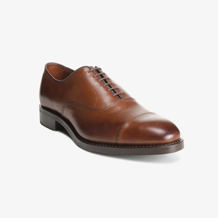 Allen Edmonds Park Avenue CapToe Oxford With Dainite Rubber Sole Coffee Men Wide Width Shoes