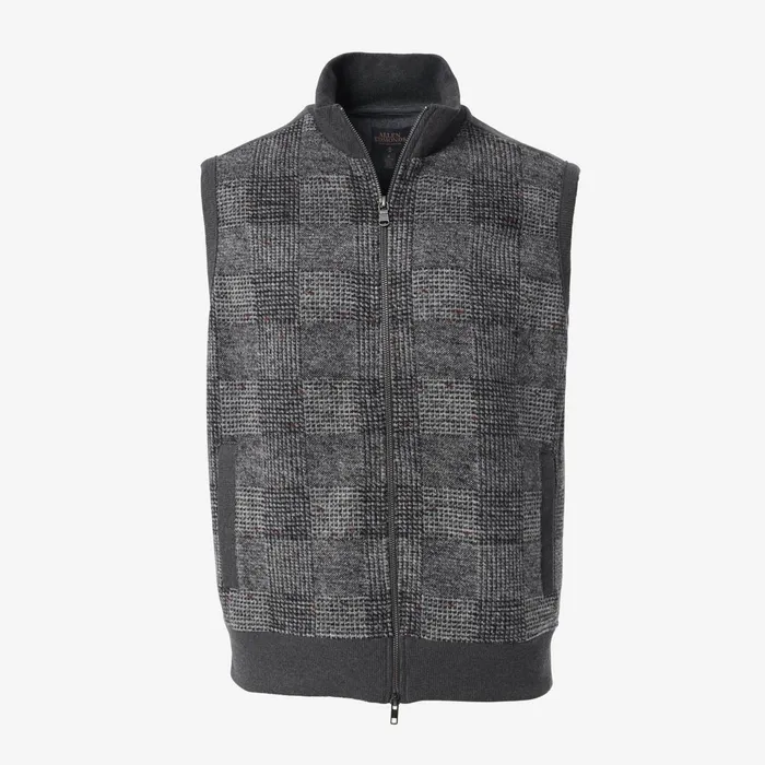 Allen Edmonds Patchwork Vest Grey Men Outerwear