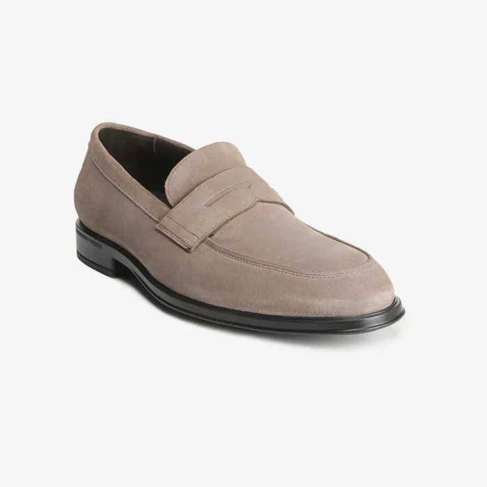 Allen Edmonds Salerno Suede Penny Loafer Grey Men Loafers and SlipOns