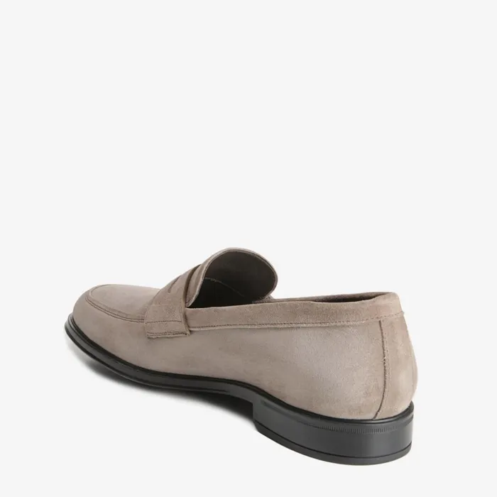 Allen Edmonds Salerno Suede Penny Loafer Grey Men Loafers and SlipOns