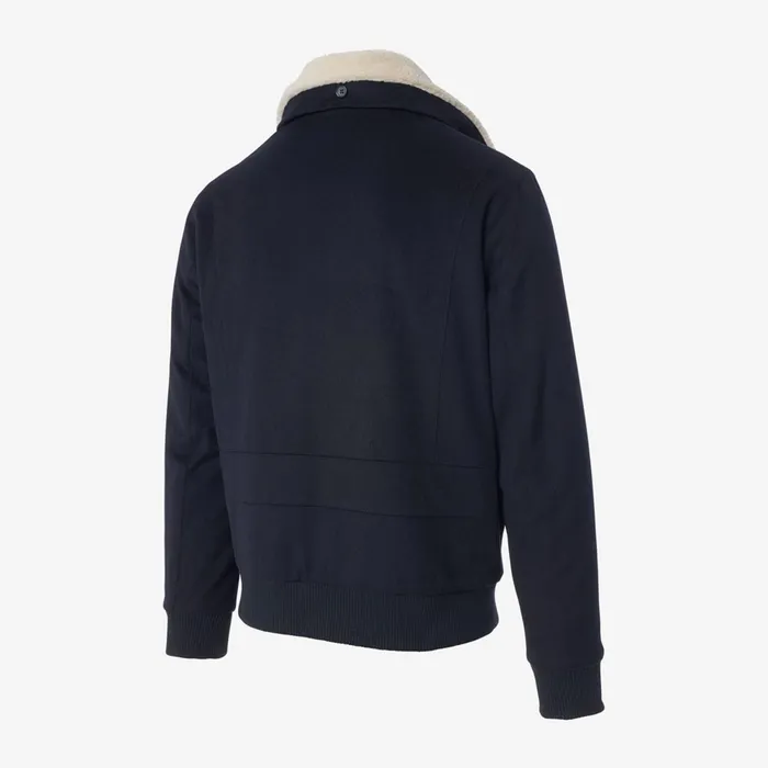 Allen Edmonds Sherpa Collar Bomber Jacket Navy Men Outerwear